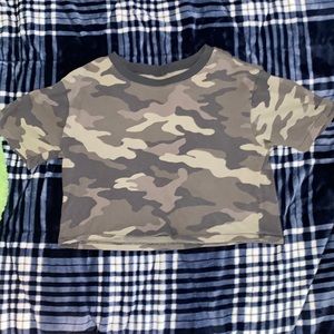 Camouflage Cropped Tee
